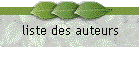liste des auteurs