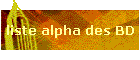 liste alpha des BD